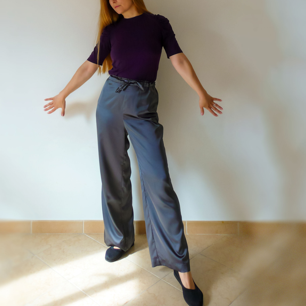 Cartamodello per pantaloni a gamba larga da donna – Patterns by Lucia