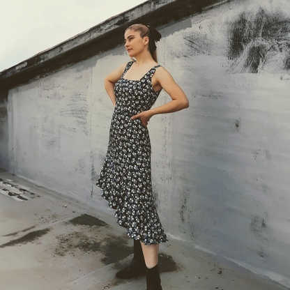 Asymmetric Midi Dress Sewing Pattern Patterns by Lucia Asymmetric Midi Dress Sewing Pattern Patterns by Lucia