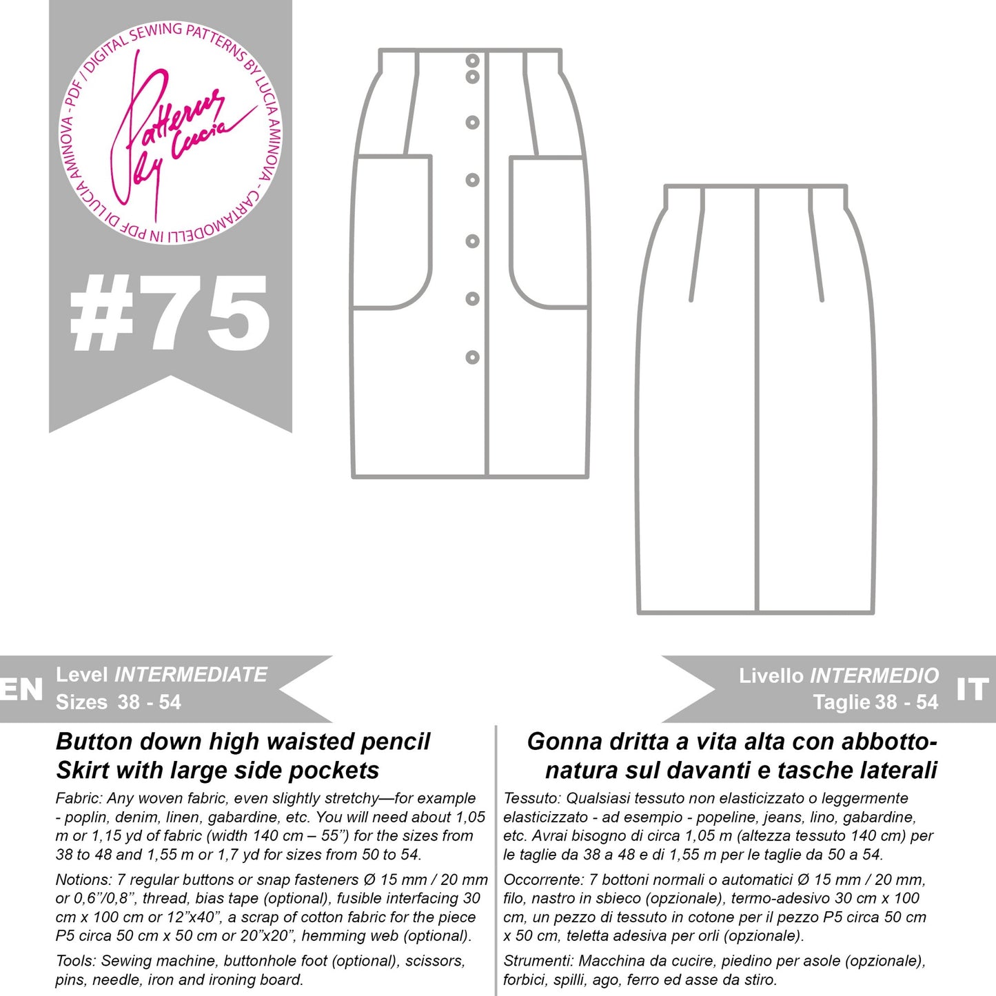 pdf sewing pattern cartamodello