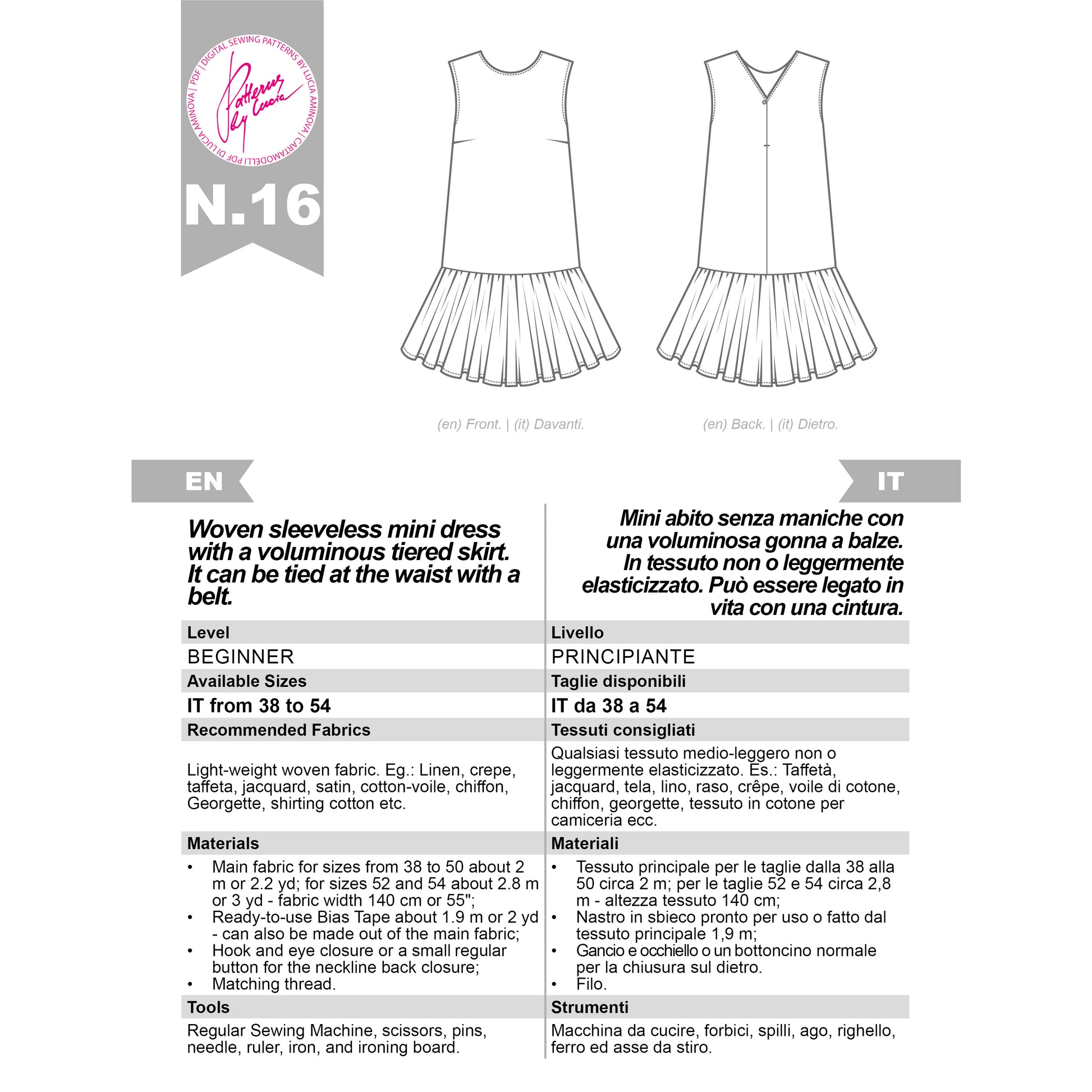 Summer Dress Sewing Pattern for Women Patterns by Lucia Summer Dress Sewing Pattern for Women Patterns by Lucia