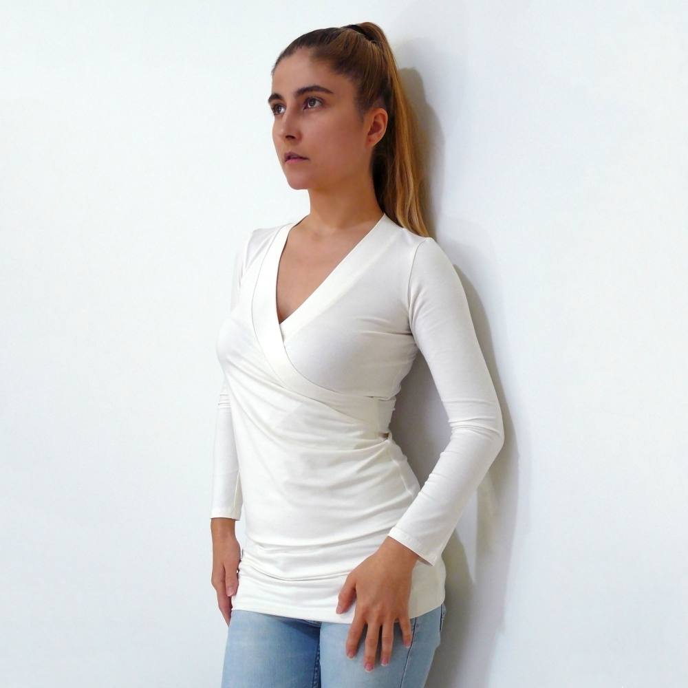 V Neck Wrap Knit TOP, Sewing Pattern N.23