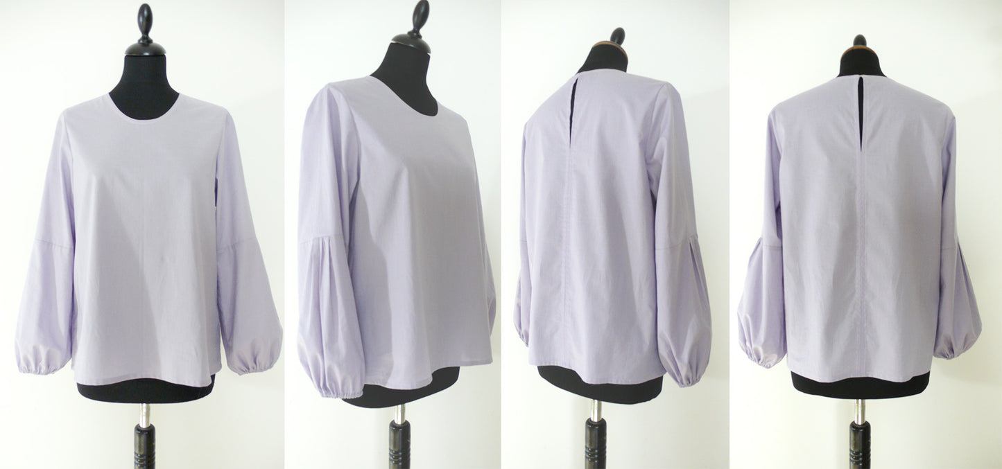 Blouse with loose-flowing sleeves Sewing Pattern N.53