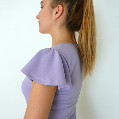 Flounce Sleeves T-Shirt Sewing Pattern N.8