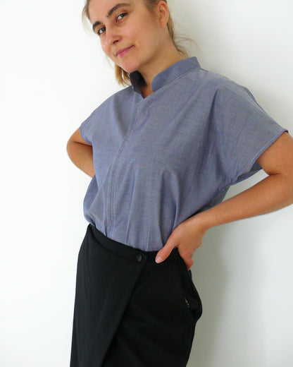 Sewing Pattern for Sleeveless Relaxed-fit Shirt, N.67