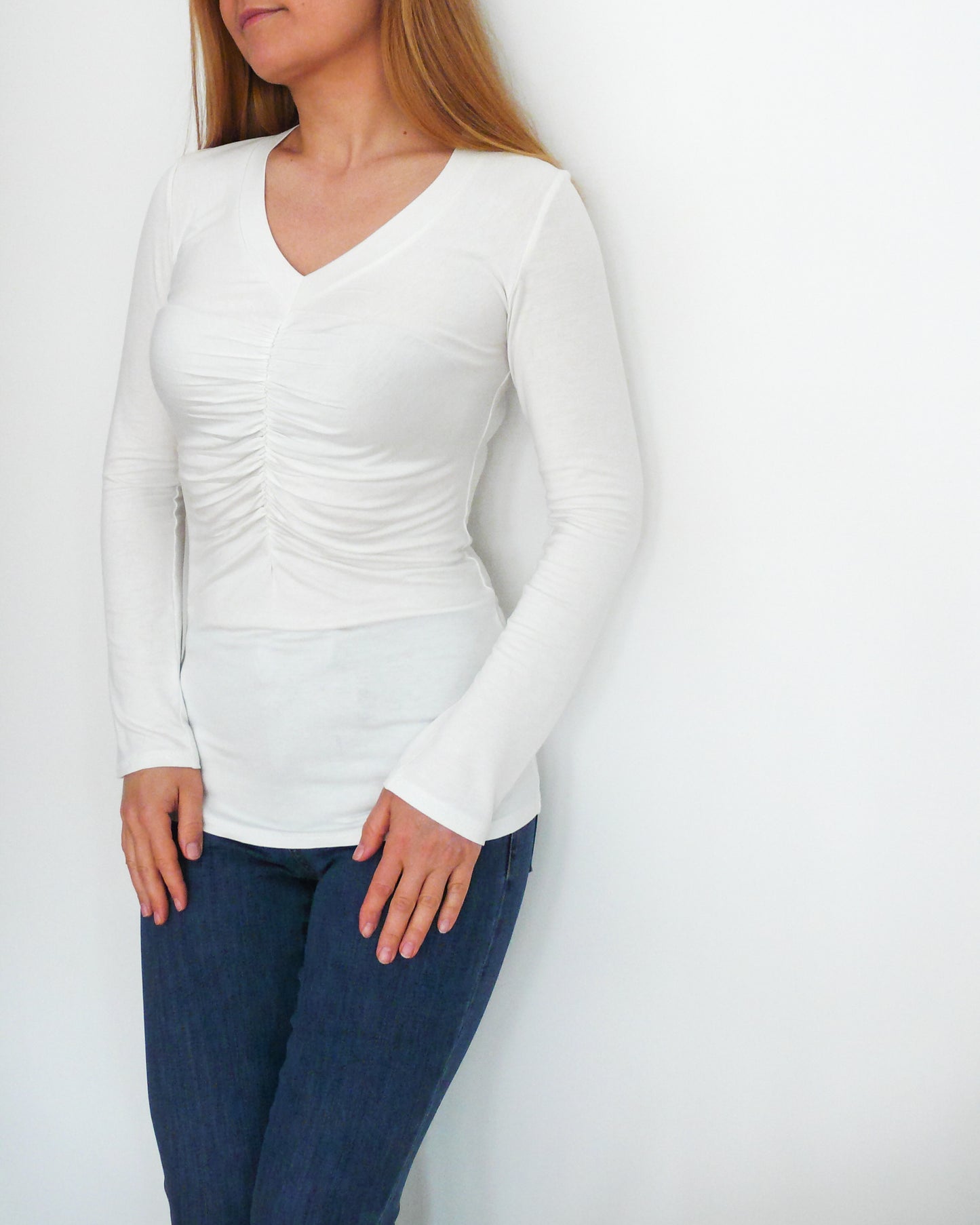 V-Neck Rouched Top Sewing Pattern N.88